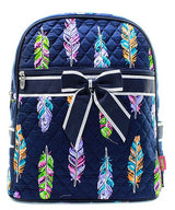 15" Quilted Backpack Bookbag Kids School Tote