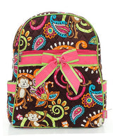 15" Quilted Backpack Bookbag Kids School Tote