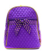 15" Quilted Backpack Bookbag Kids School Tote - Gifts Happen Here